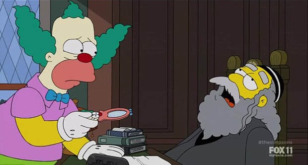 Hyman Krustofski der Vater von Krusty der Clown stirbt in der ersten Folge der 26. Staffel