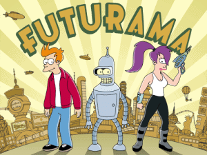 Futurama, Bender, Fry bei den Simpsons