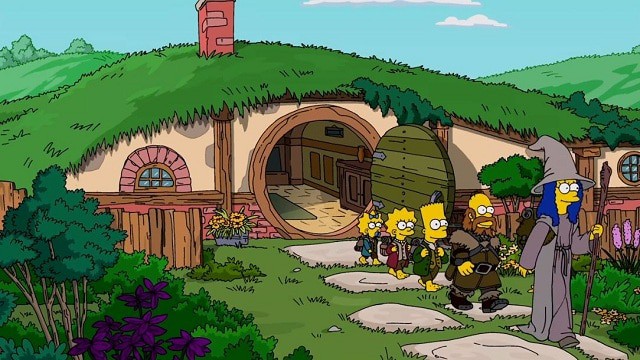 Simpsons CouchGag im The Hobbit Style