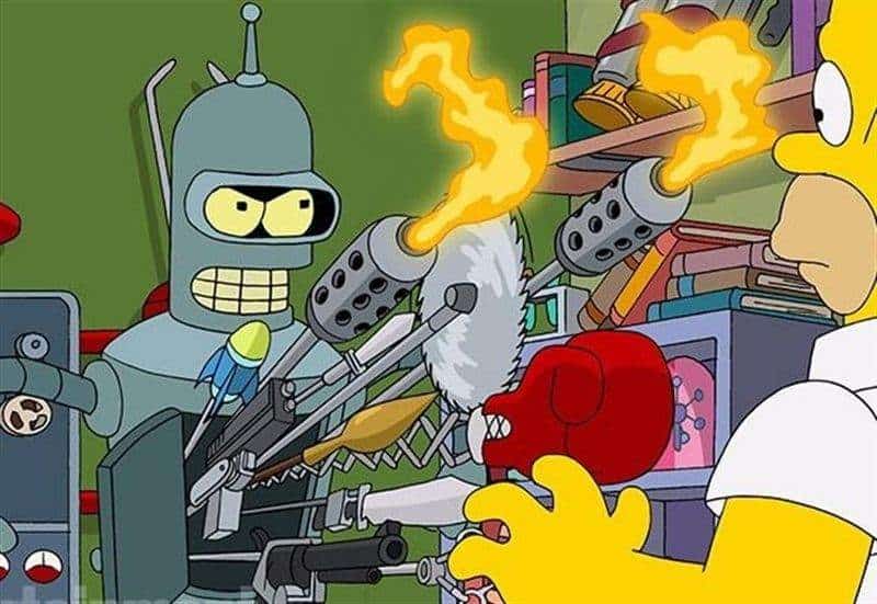 Bender trifft auf Homer