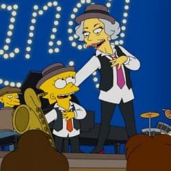 Homer verliert bei einem Pokerabend 5.000 Dollar an die Mitspielerin und alte Broadway-Größe Laney Fontaine. Um sie von seiner Armut zu überzeugen, lädt Homer Laney zum Abendessen ein. Als sie Lisas Saxophonkünste kennenlernt, ist sie so begeistert, dass sie Homer die Schulden erlassen will - wenn Lisa mit ihr auf Tour geht.