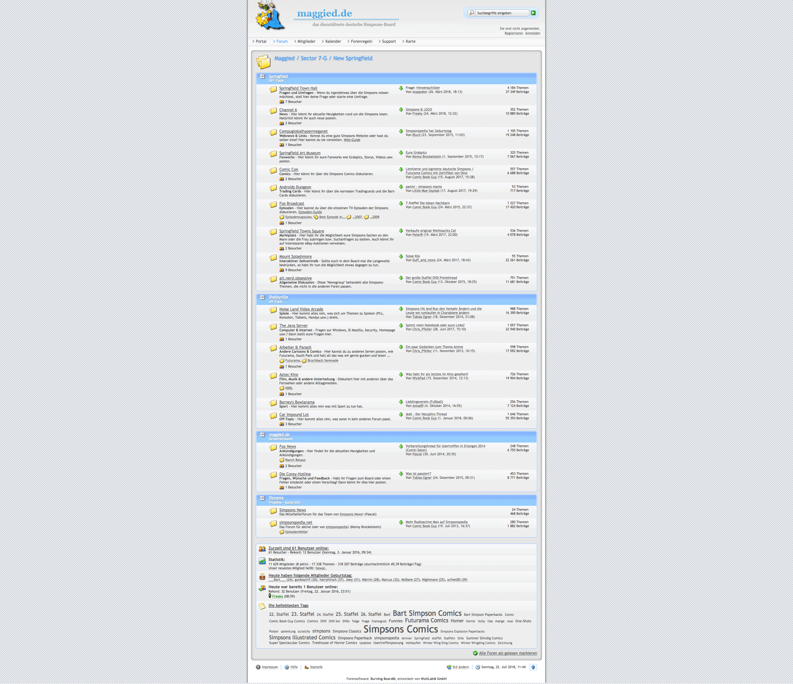 MAGGIED Simpsons Forum schließt nach fast 18 Jahren