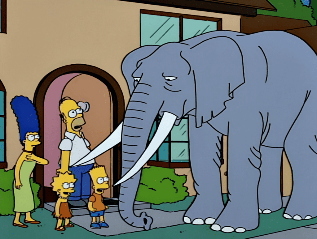 Bart gewinnt Elefant!