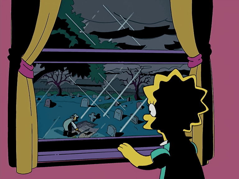 Bild zur Folge „Angst essen Seele auf“ mit Maggie Simpson