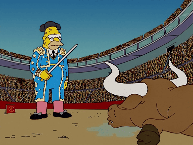 Bild zur Folge „Corrida de Toro“ mit Maggie Simpson