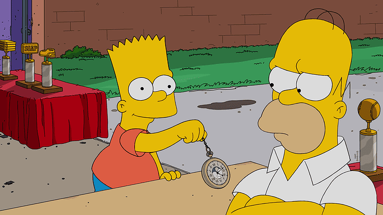 Bild zur Folge „Der Uhr-Großvater“ mit Maggie Simpson