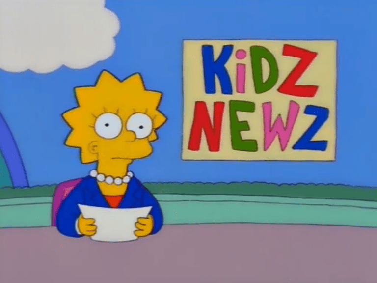 Bild zur Folge „Die neuesten Kindernachrichten“ mit Maggie Simpson
