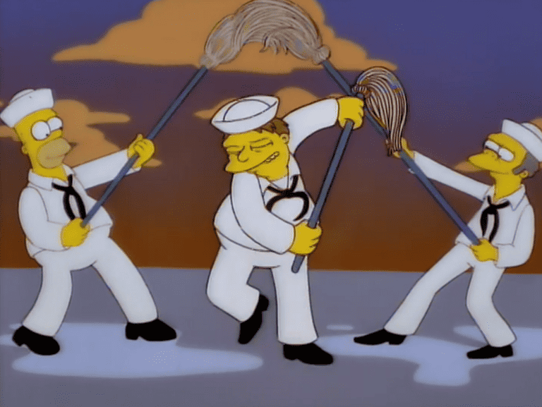 Bild zur Folge „Homer geht zur Marine“ mit Bob Denver