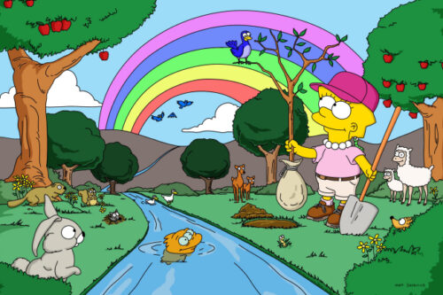 Lisa als Baumliebhaberin