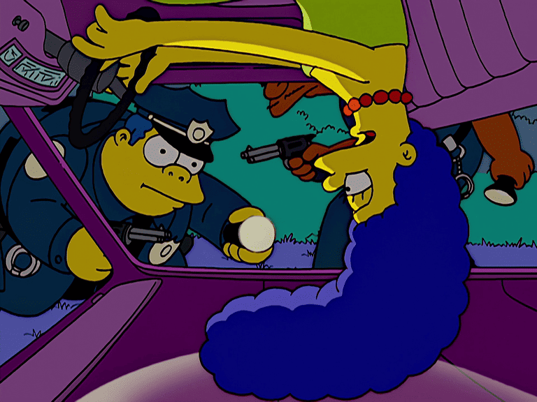 Bild zur Folge „Marge im Suff“ mit Maggie Simpson