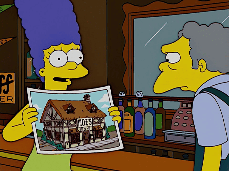 Bild zur Folge „Moes Taverne“ mit Maggie Simpson