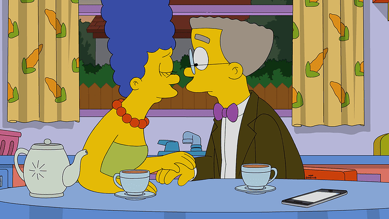 Bild zur Folge „Mr. und Mrs. Smithers“ mit Maggie Simpson