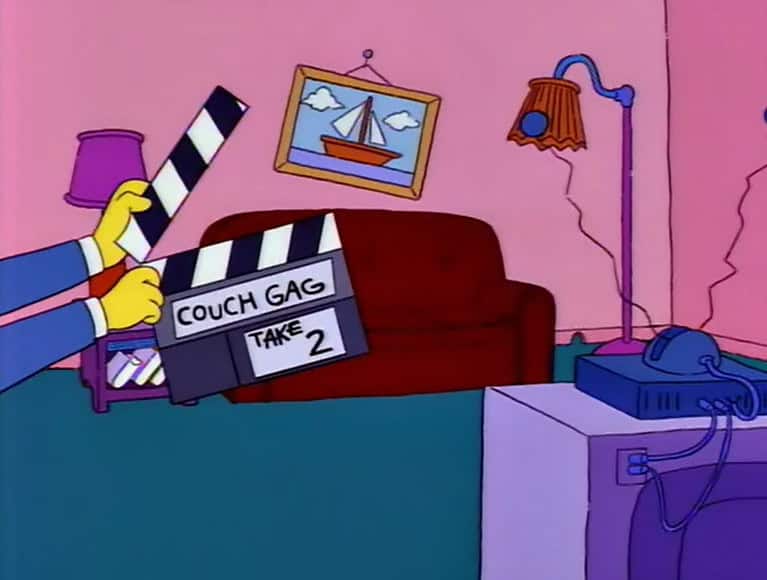 Couchgag aus „Bart wird berühmt“ (Staffel 5)