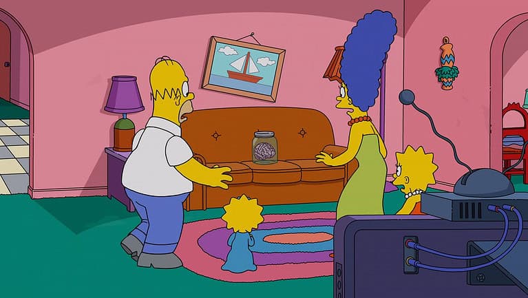 Couchgag aus „Barts Gehirn“ (Staffel 35)