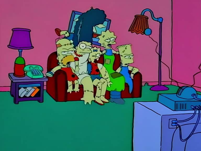 Couchgag aus „Furcht und Grauen ohne Ende: Das Shining, Zeit und Strafe, Cafeteria des Grauens“ (Staffel 6)