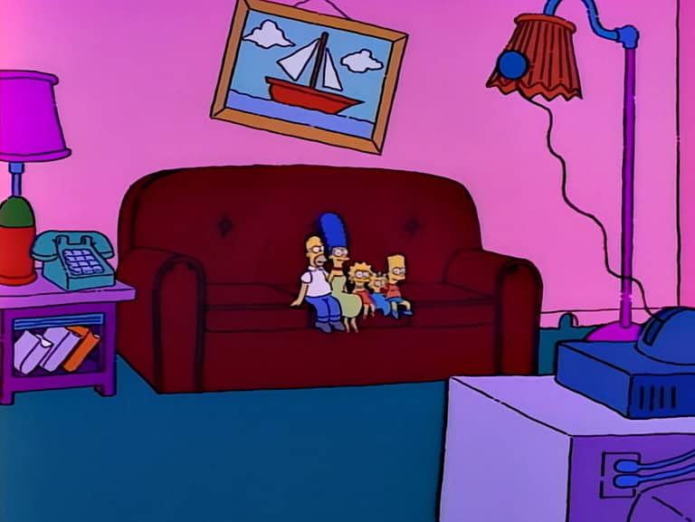 Couchgag aus „Oh Schmerz, das Herz!“ (Staffel 4)