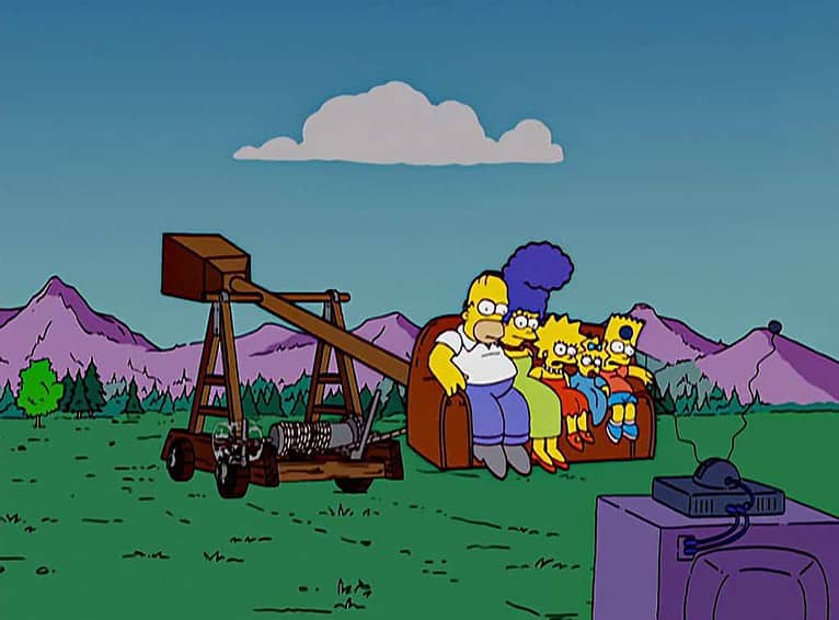 Couchgag aus „Das große Fressen“ (Staffel 16)