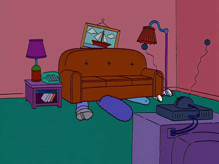 Couchgag aus „Der Feind in meinem Bett“ (Staffel 16)