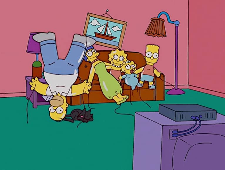 Couchgag aus „Der Vater, der Sohn und der heilige Gaststar“ (Staffel 16)