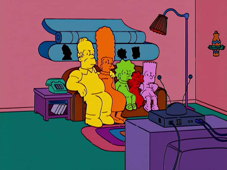 Couchgag aus „Die Queen ist nicht erfreut!“ (Staffel 15)