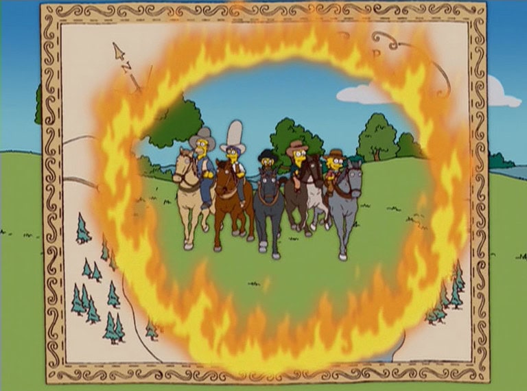 Couchgag aus „Ein unmögliches Paar“ (Staffel 18)