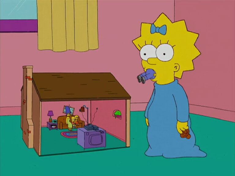 Couchgag aus „Ich will nicht wissen, warum der gefangene Vogel singt“ (Staffel 19)