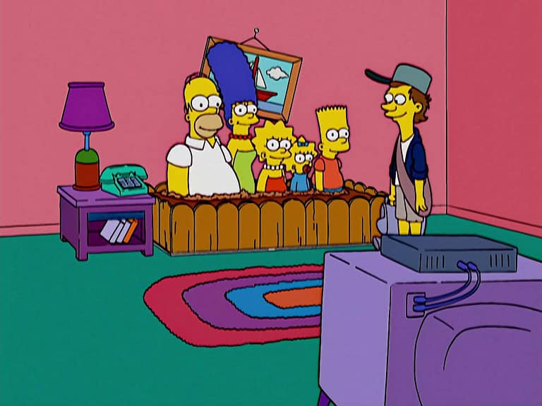 Couchgag aus „Milhouse lebt hier nicht mehr“ (Staffel 15)