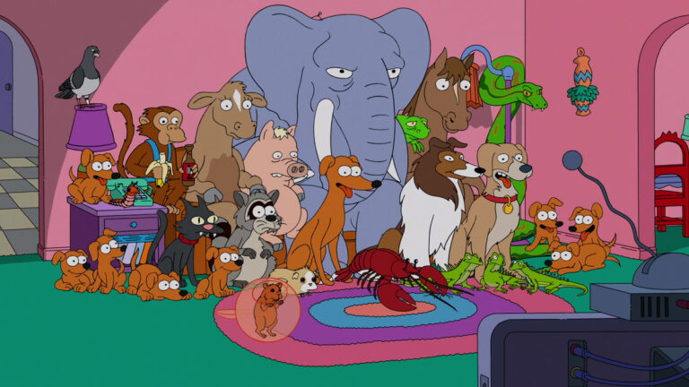Couchgag aus „Der Uhr-Großvater“ (Staffel 28)