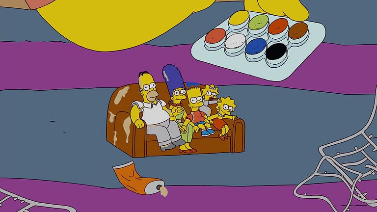 Couchgag aus „Der weinende Dritte“ (Staffel 21)