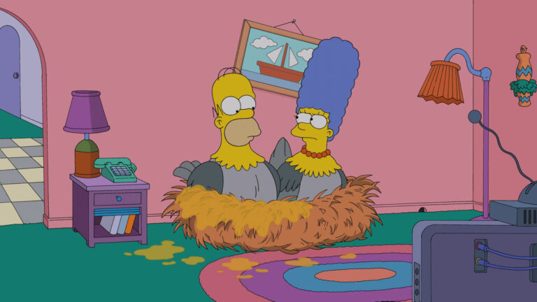Couchgag aus „Die Königin der Staaten - Disney+: Mutter und Kind vereint“ (Staffel 32)