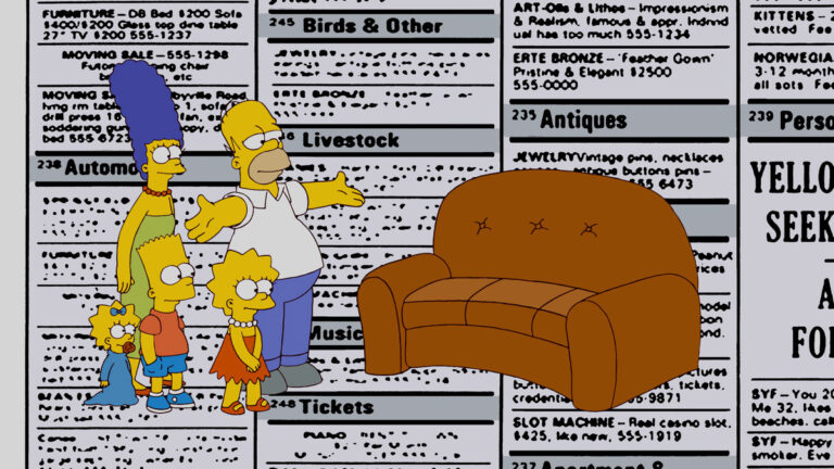 Couchgag aus „Wenn der Homer mit dem Sohne“ (Staffel 22)