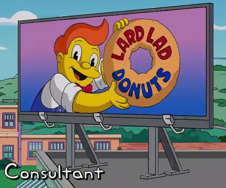 Werbetafelgag aus „Marge, das Monster - Disney+ Titel: Gemeine Marge“ (Staffel 33)